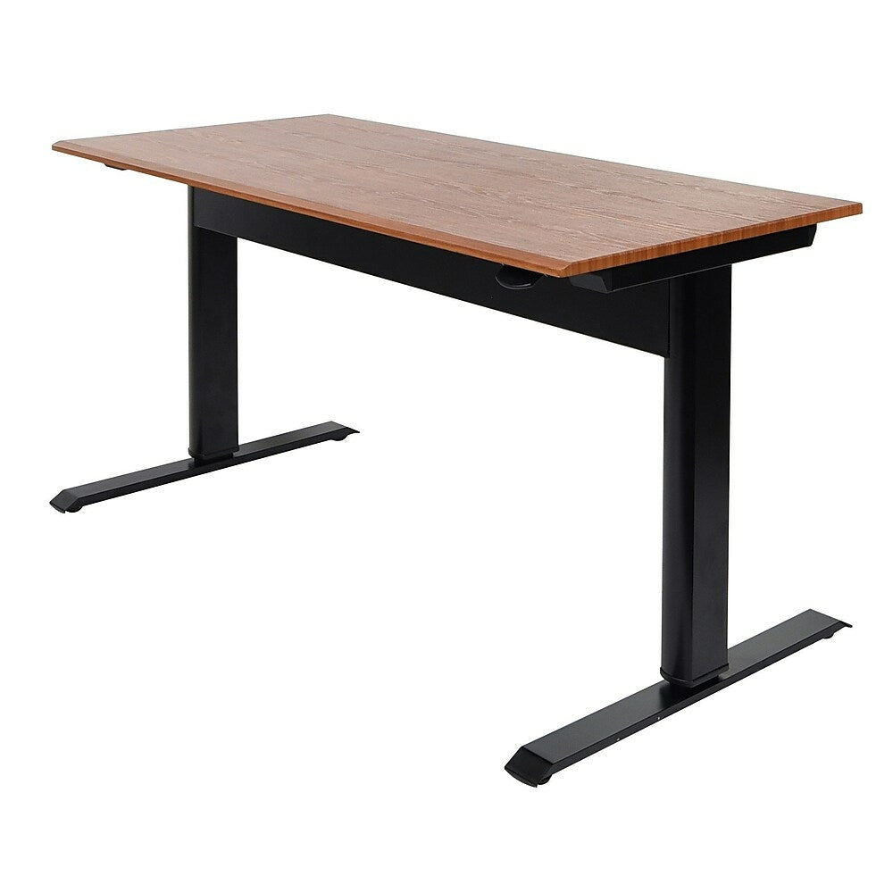 Image of Luxor 56" Pneumatic Adjustable Height Standing Desk, Brown