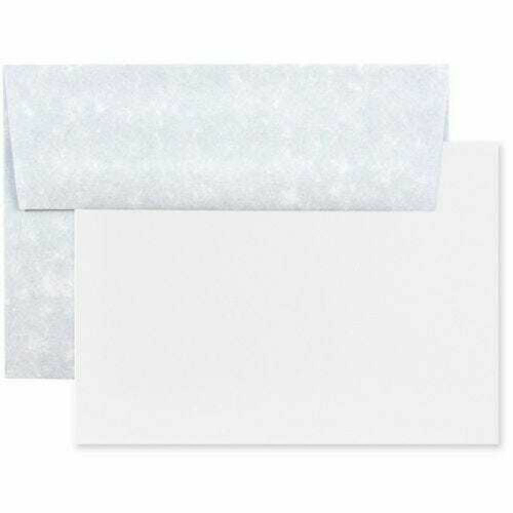 Image of JAM Paper Recycled Parchment Stationery Set - 25 Cards and 25 A7 Envelopes - Blue - set of 25