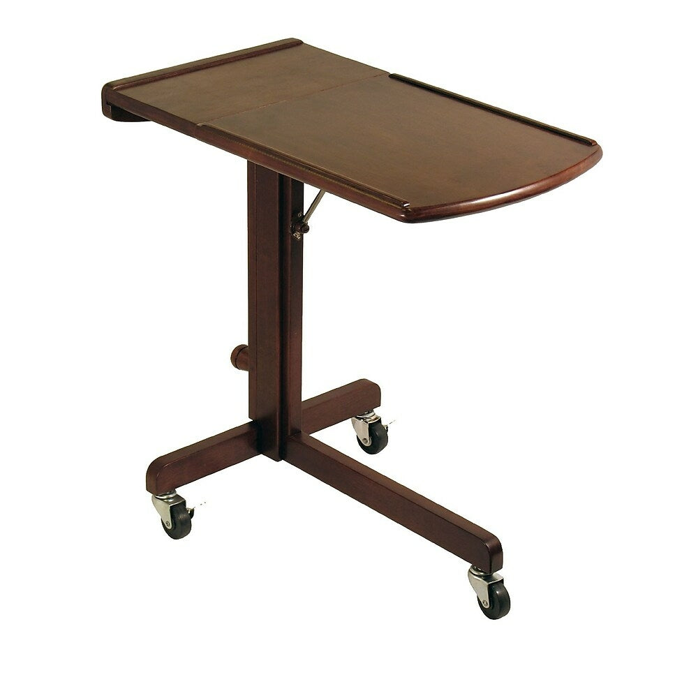 Image of Winsome Lap Top Cart Adjustable, Antique Walnut, Brown