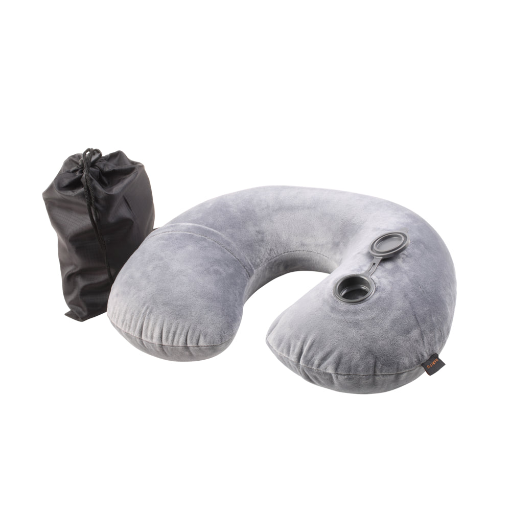 Image of Habitu Inflatable Travel Neck Pillow with Carrying Bag - Grey