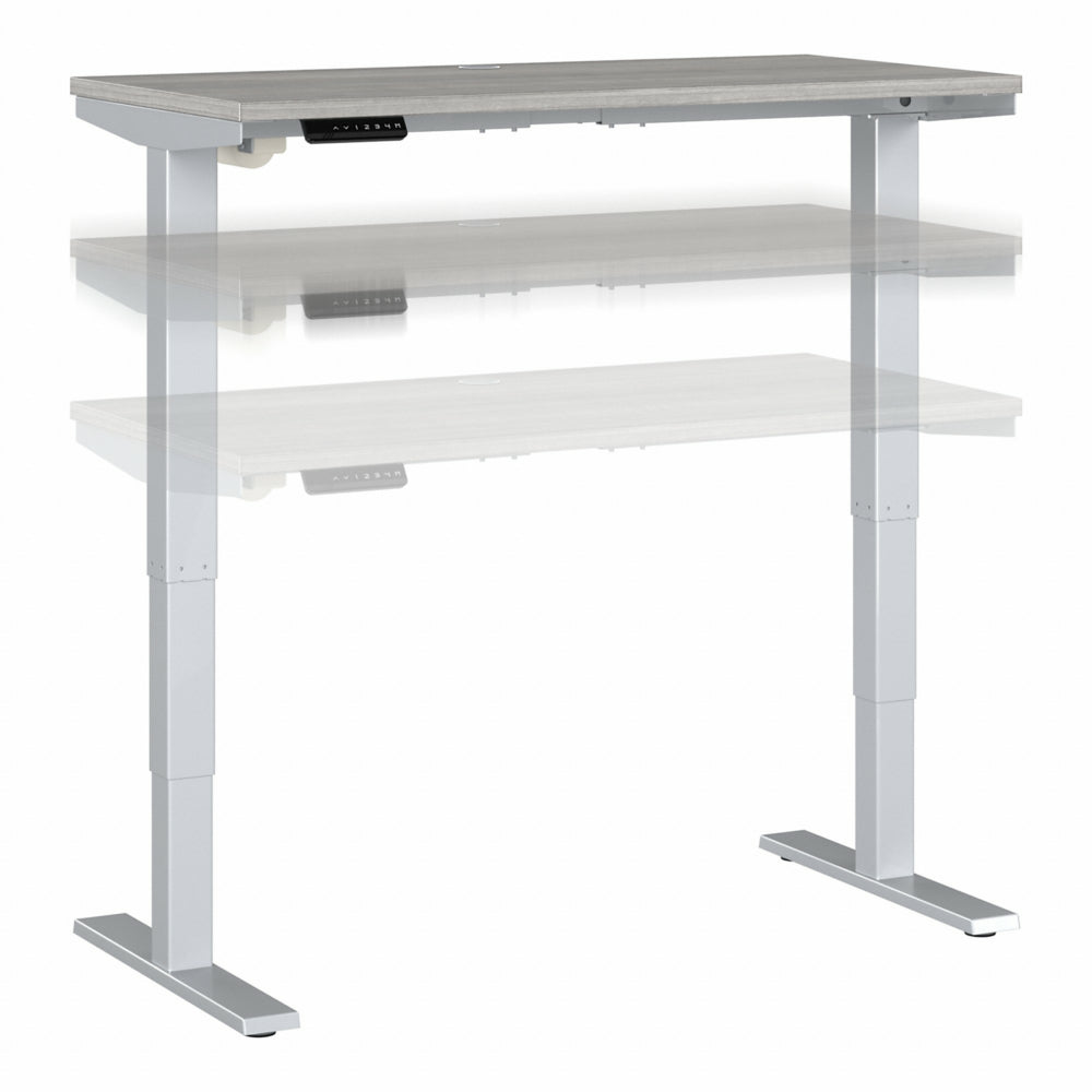 Image of Bush Business Furniture Move 40 Series 48" W x 24" D Electric Height Adjustable Standing Desk - Platinum Grey/Grey Metallic