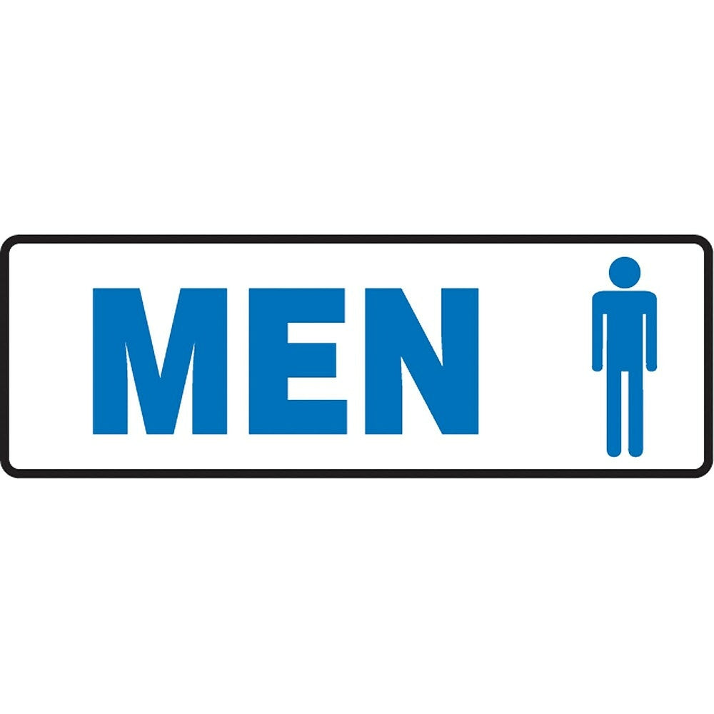 Image of Restroom Signs, Men, SAX667, White