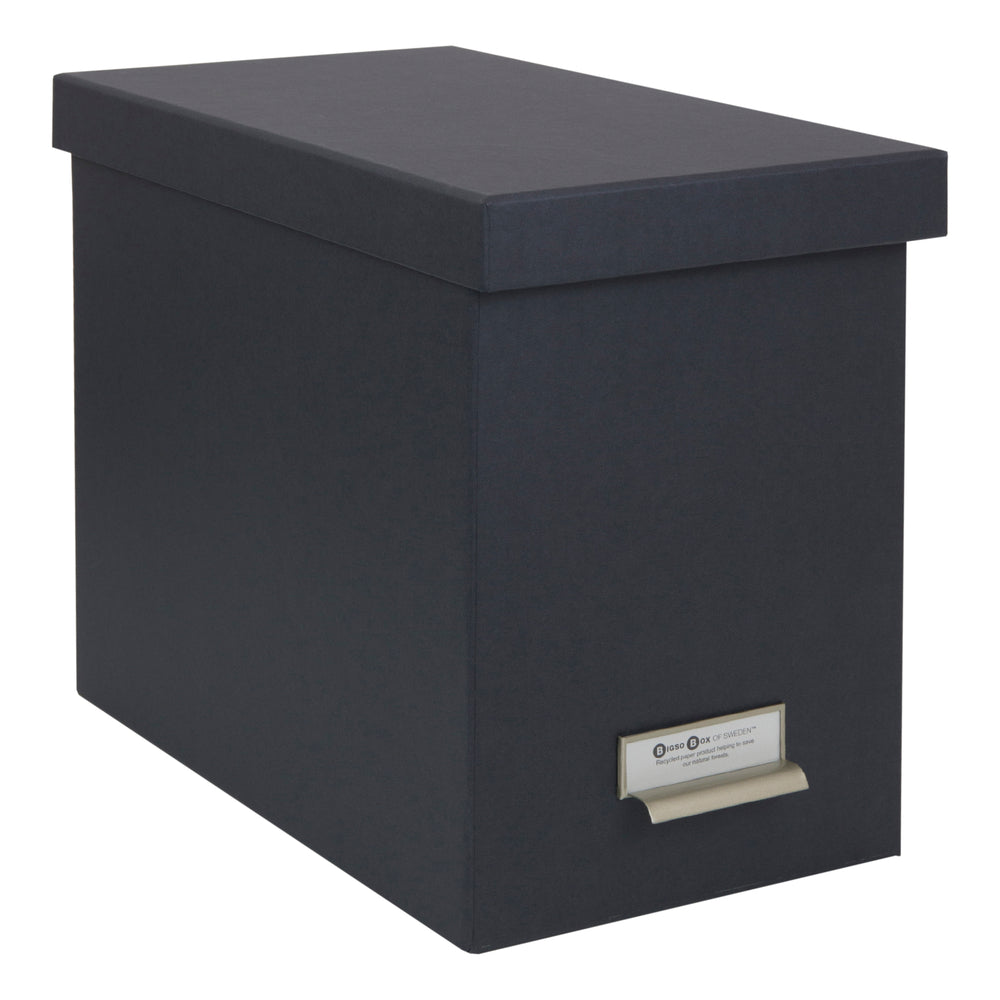 Image of Bigso Box Of Sweden John Lidded File Box - Dark Grey