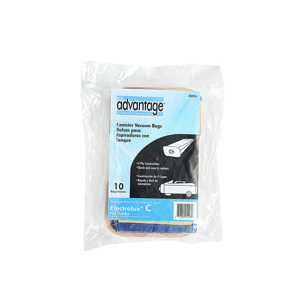 Image of Advantage 4206 Vacuum Bags - Fit Electrolux Tank vacuums using type C bags, 10 Pack