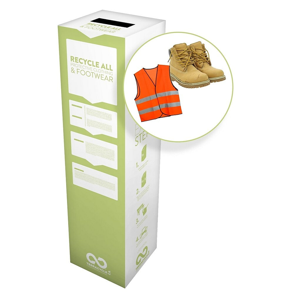 Image of TerraCycle Protective Clothing and Footwear Zero Waste Box - 10" x 10" x 18" - Small