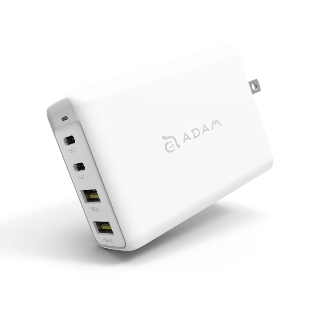 Image of Adam Elements OMNIA 100W Multiport Super Charging Kit Charger - USB-C & USB-A Ports - White