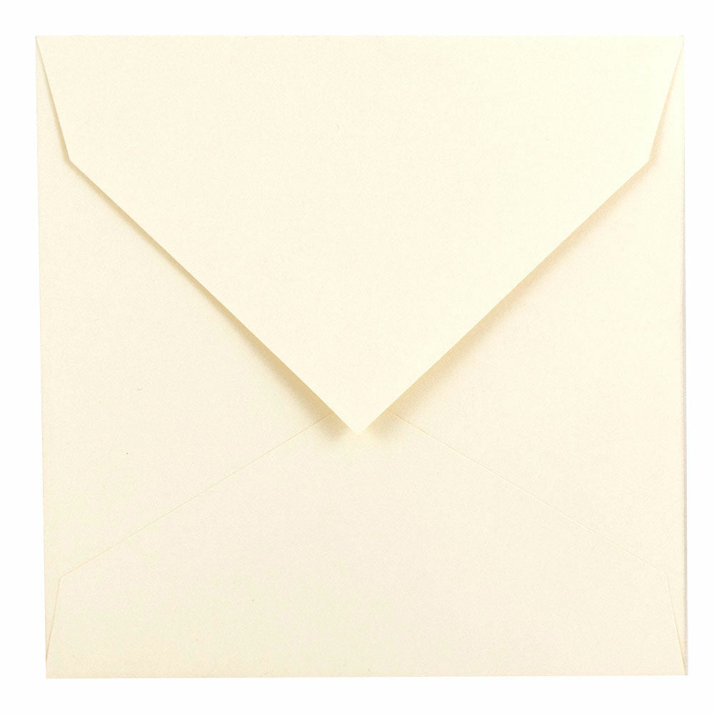 Image of JAM Paper 7.5 x 7.5 Square Envelopes, Natural White with V-Flap, 25 Pack (27912565)