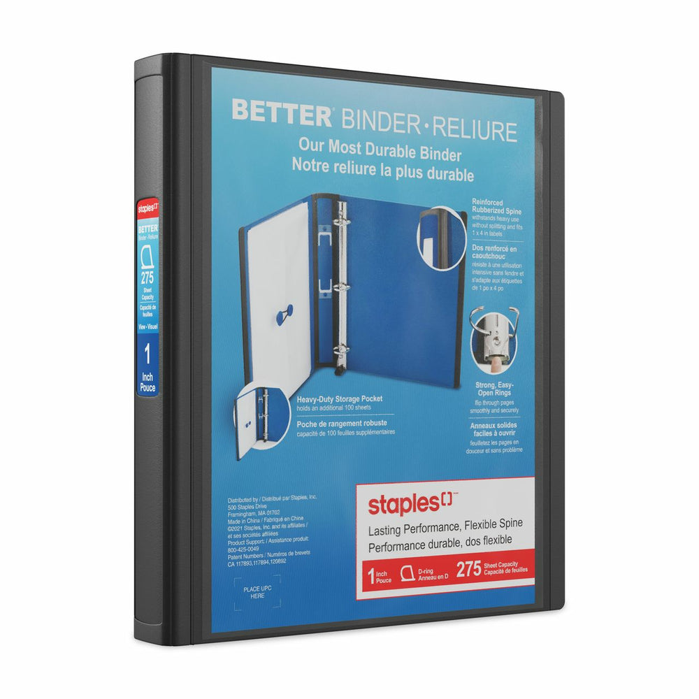 Image of Staples 1" Better Binder - Black