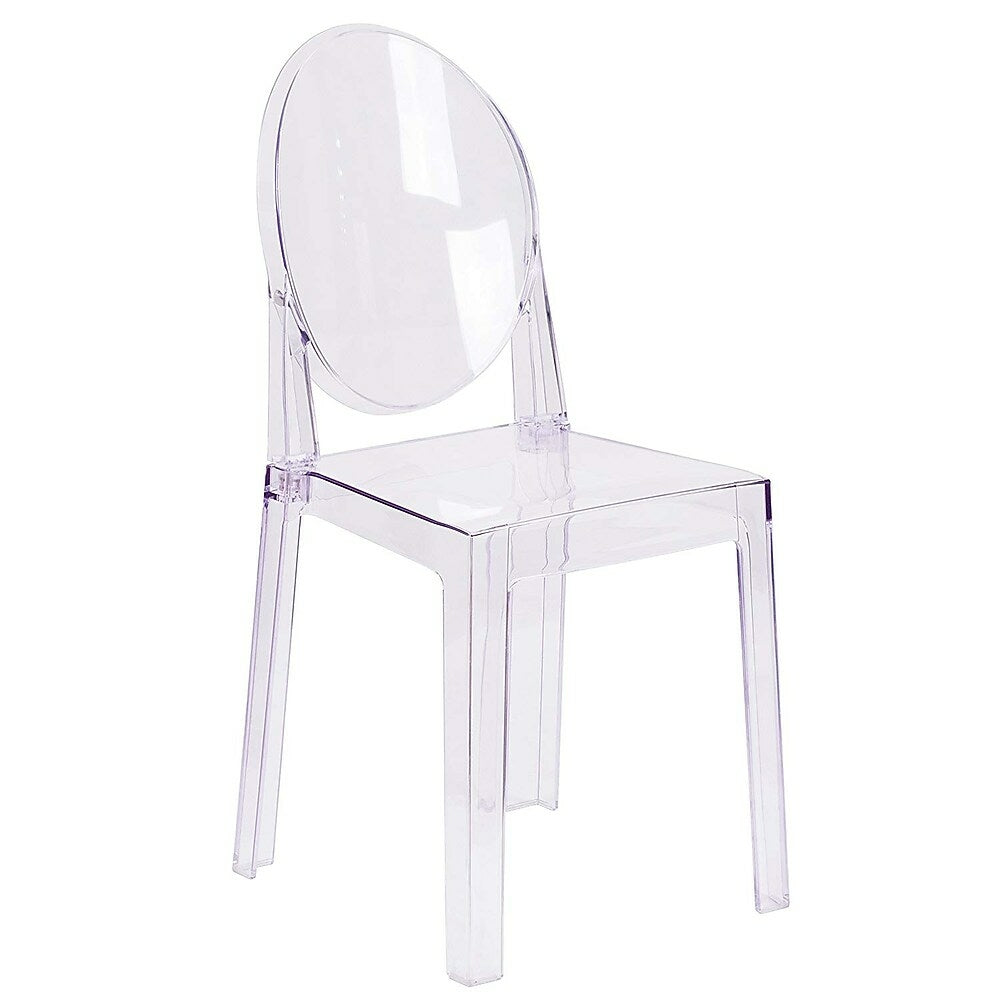 Image of Nicer Furniture Philippe Starck Louis XVI Ghost Side Chair, 2 Pack, White