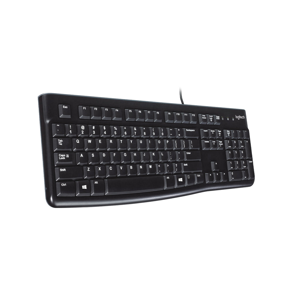 Image of Logitech K120 Wired Keyboard for Windows, USB Plug-and-Play - Black