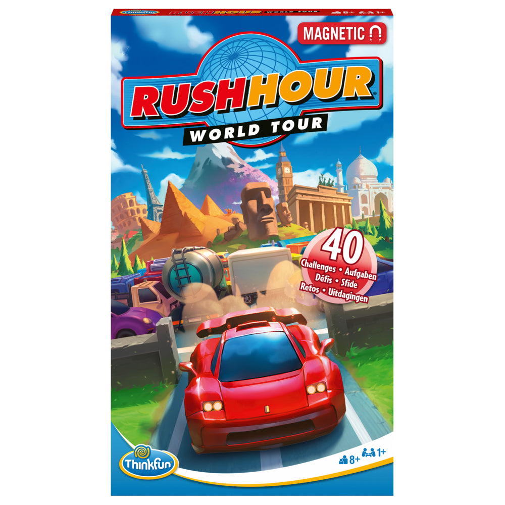 Image of Thinkfun Rush Hour World Tour Magnetic Travel Game