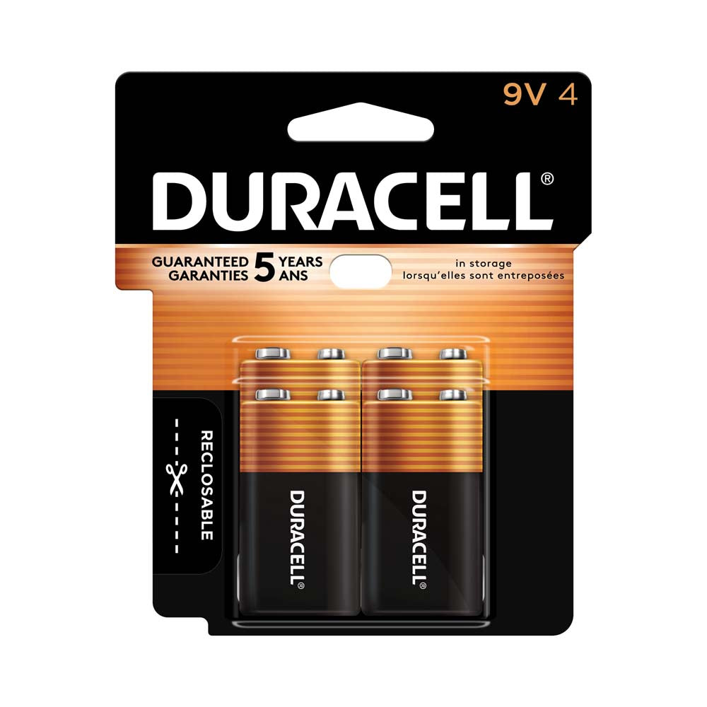 Image of Duracell Coppertop 9V Alkaline Batteries - 4 Pack