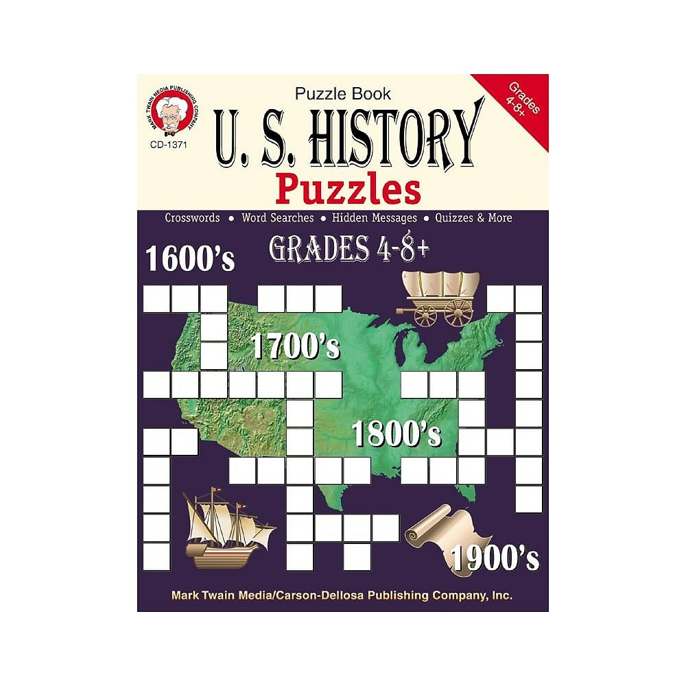 Image of eBook: Mark Twain 1371-EB U.S. History Puzzles - Grade 4 - 8