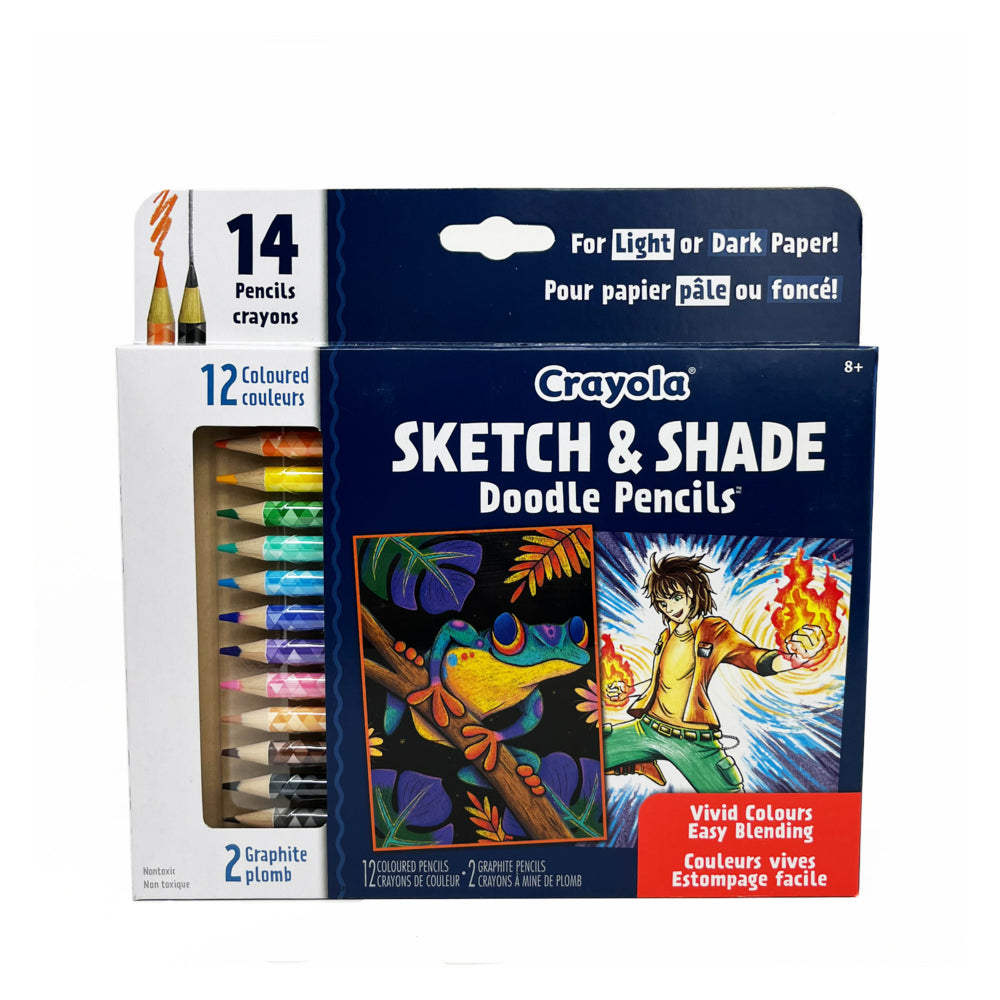 Image of Crayola Sketch & Shade Doodle Pencils - 14 Pack