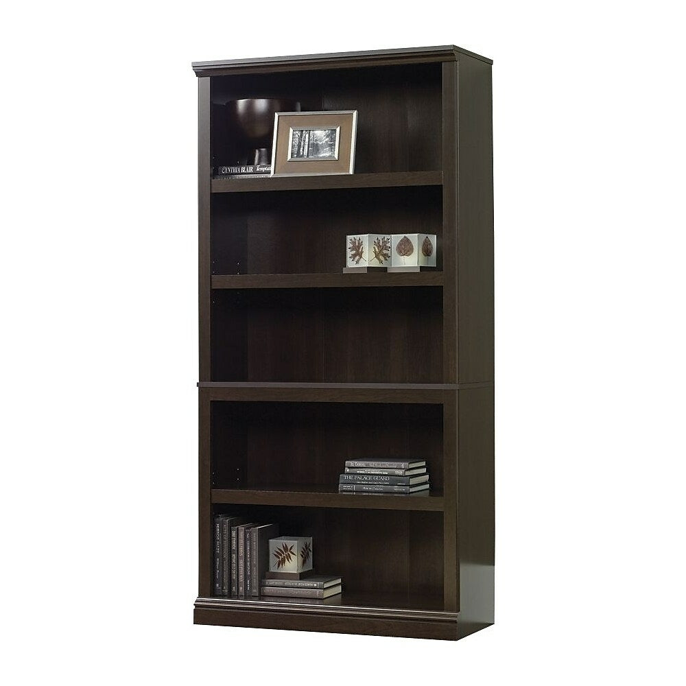Image of Sauder 5-Shelf Bookcase, Cinnamon Cherry