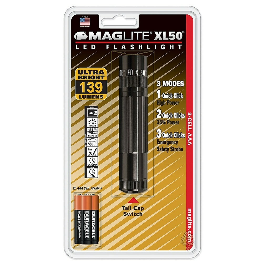 Image of Maglite LED XL50 3-Cell AAA Flashlight, Black (XL50-S3016)