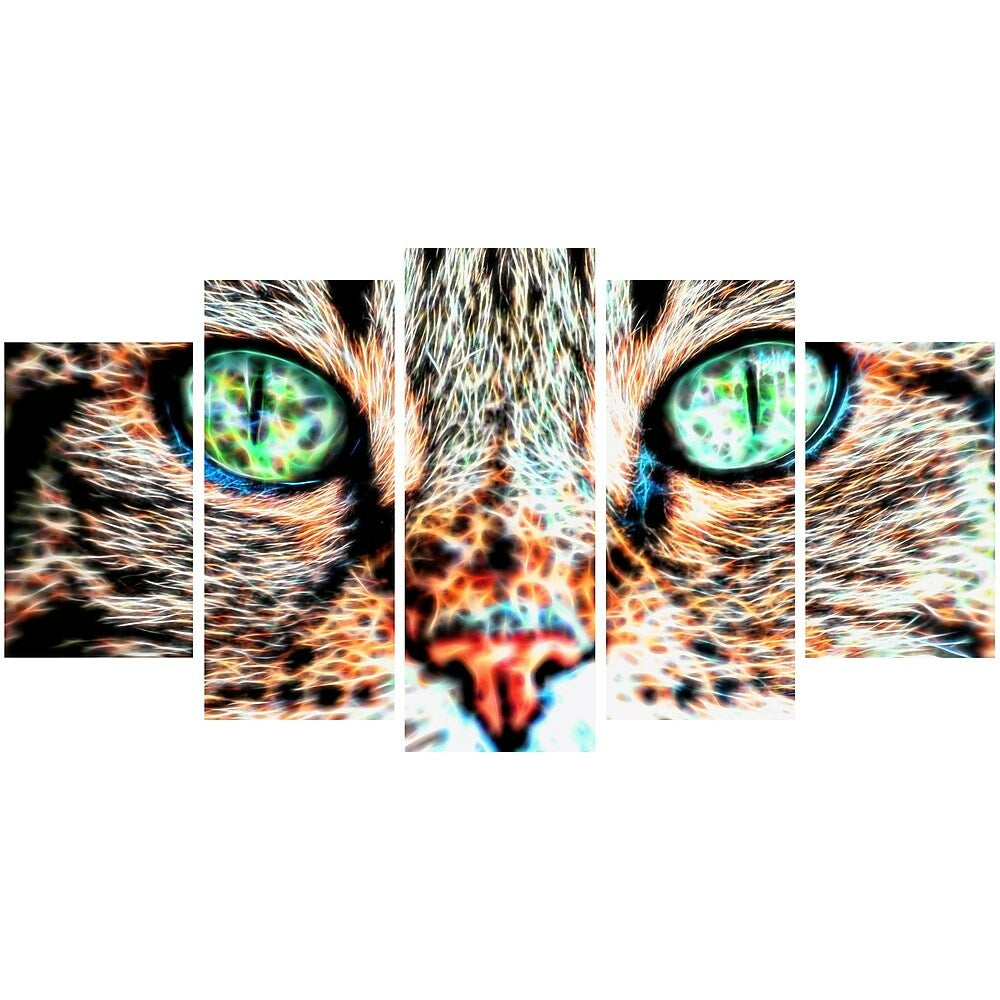 Image of Designart Windows to the Soul Cat Eyes Canvas Art, (PT2411-373)