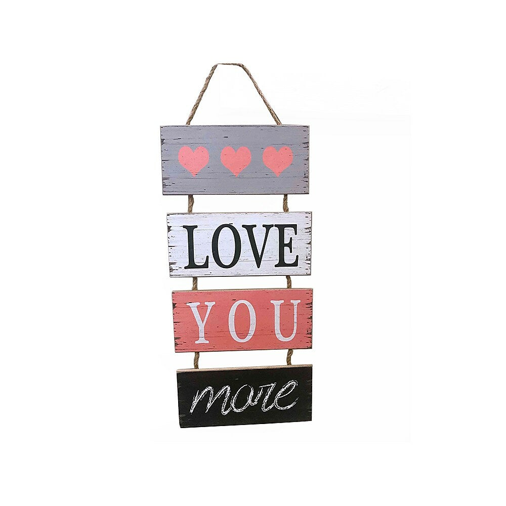 Image of Sign-A-Tology Love You More Vintage Wooden Sign - 8.5" x 4"