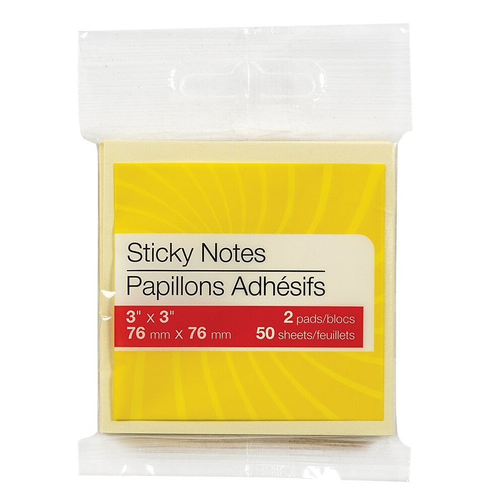 Image of Self-Stick Notes - Yellow - 2 Pack