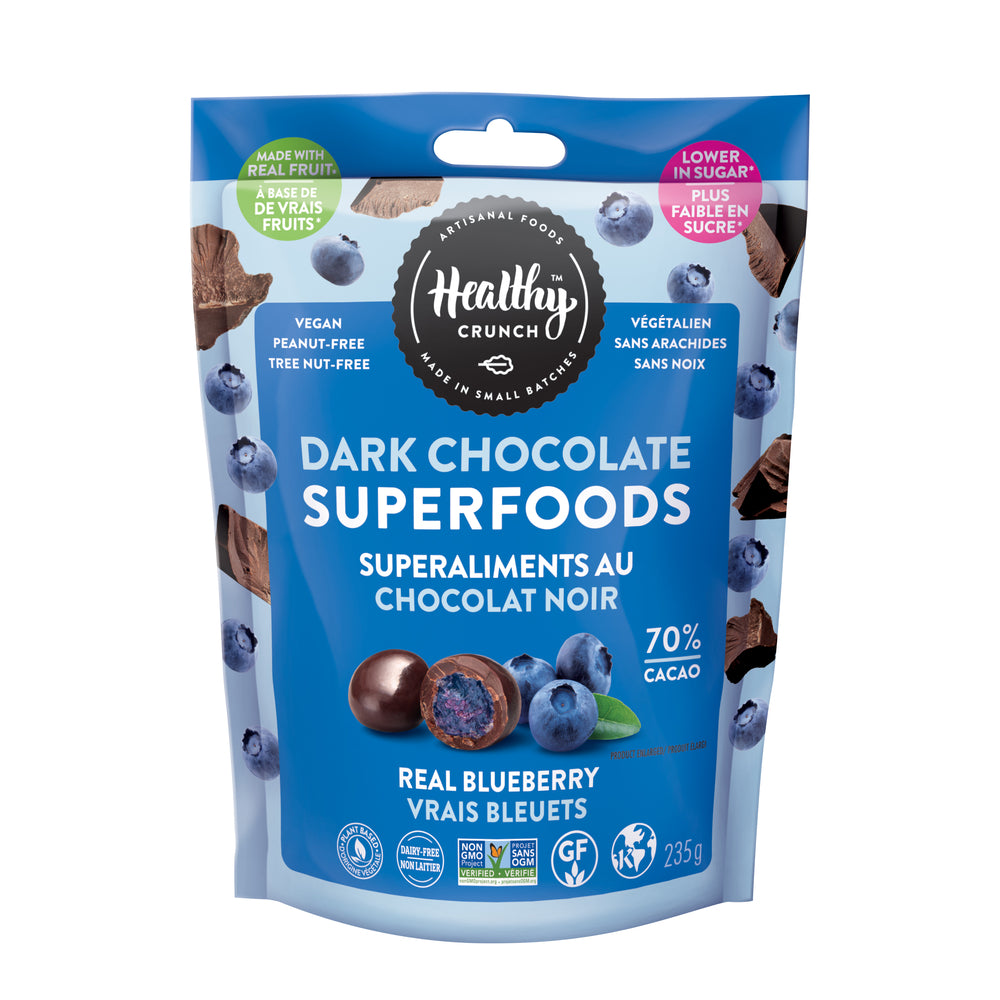 Image of Healthy Crunch Blueberry Dark Chocolate Superfoods - 235 Grams