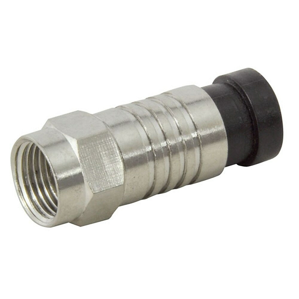 Image of Digiwave DGA6089RG6 RG6 Compression F Connector, 0.5" x 0.5" x 2", Silver, 50 Pack, Grey