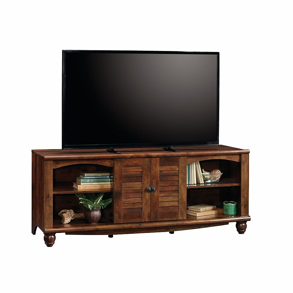 Image of Sauder Harbor View Entertainment Credenza, Curado Cherry