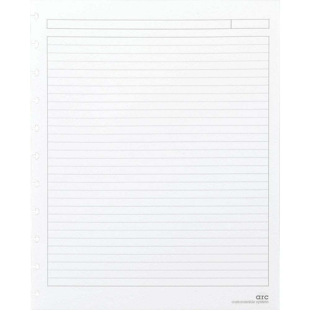 Image of M by Staples Arc System Reinforced Narrow Ruled Premium Refill Paper - 8-1/2" x 11" - White