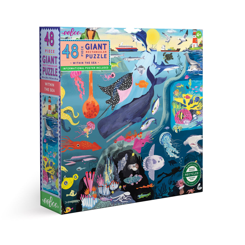 Image of eeBoo Within The Sea Jigsaw Puzzle with Poster - 48 Pieces