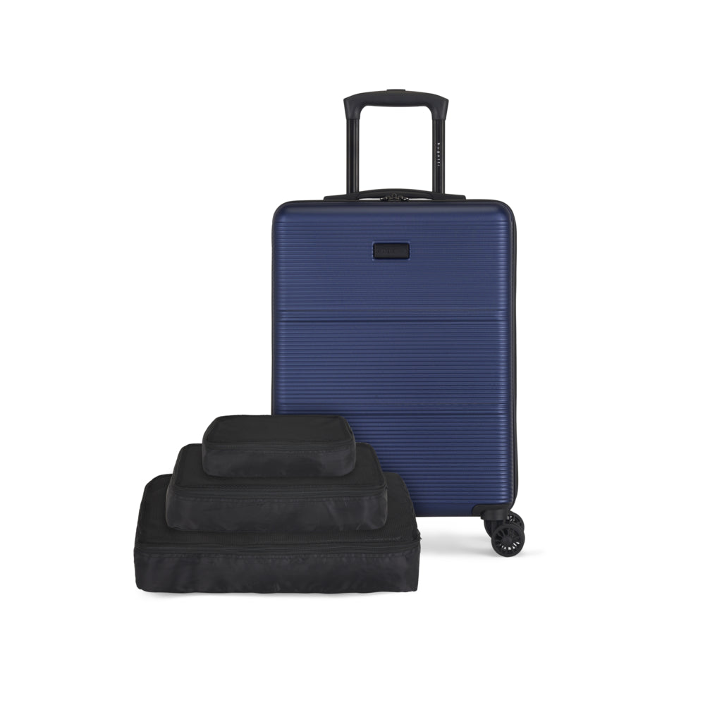 Image of Bugatti Atlanta 21.5" Hardside Carry-on Luggage - Includes Bonus 3-Pieces Packing Cubes - Blue