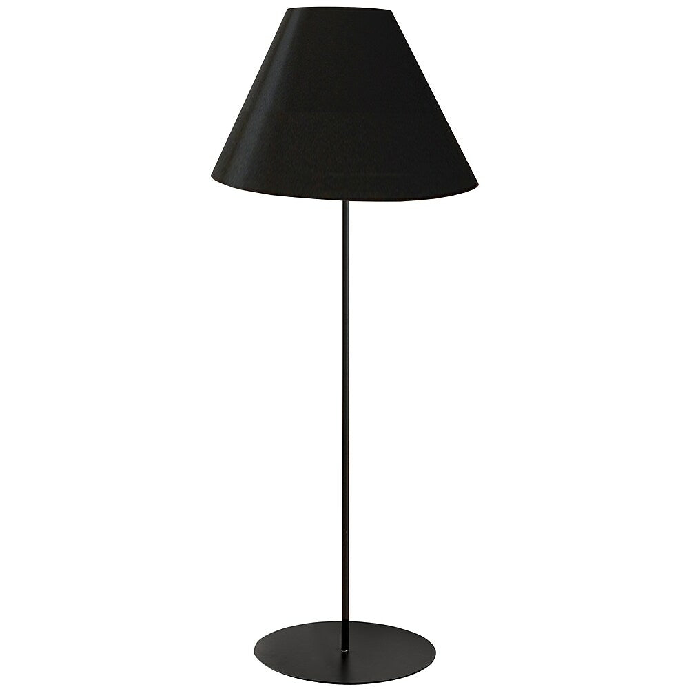 Image of Dainolite 1LT Tapered Floor Lamp, JTone Black Shade