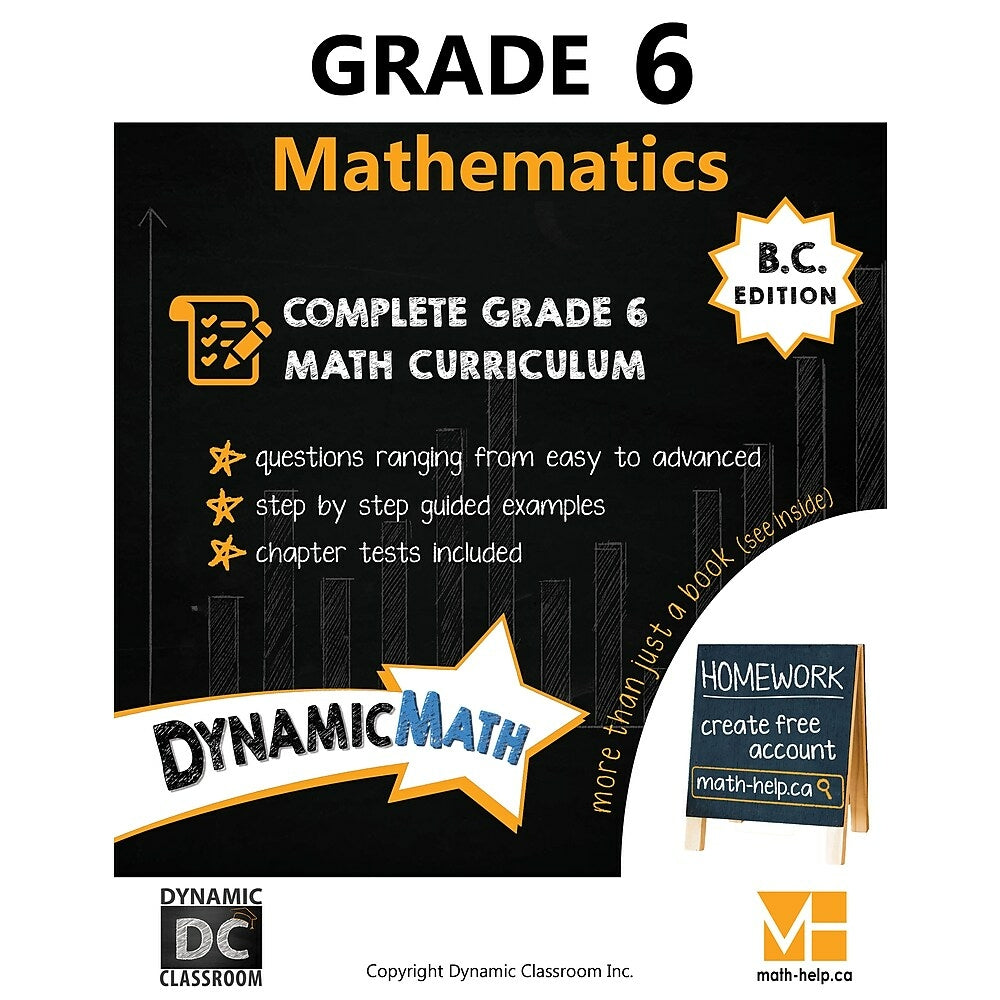 Image of Dynamic Math Workbook BC - Grade 6