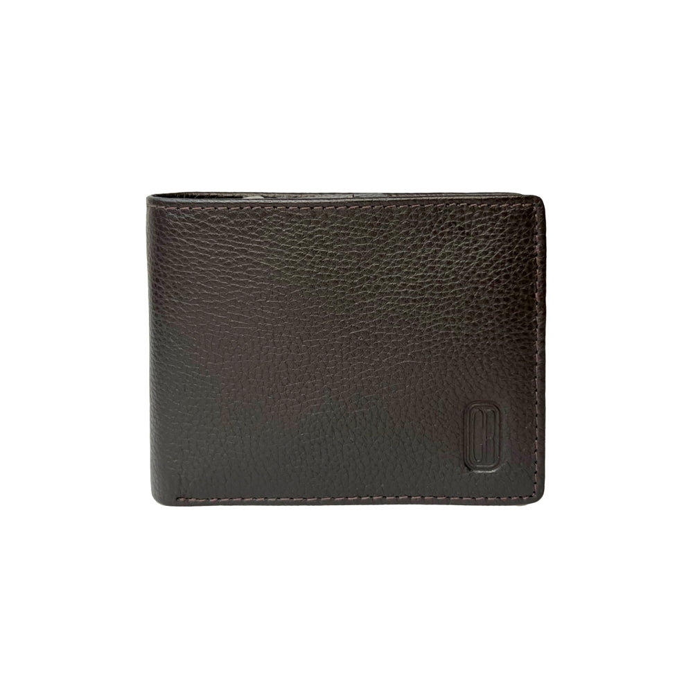 Image of Club Rochelier Men Slim Wallet With Zippered Pocket - Brown