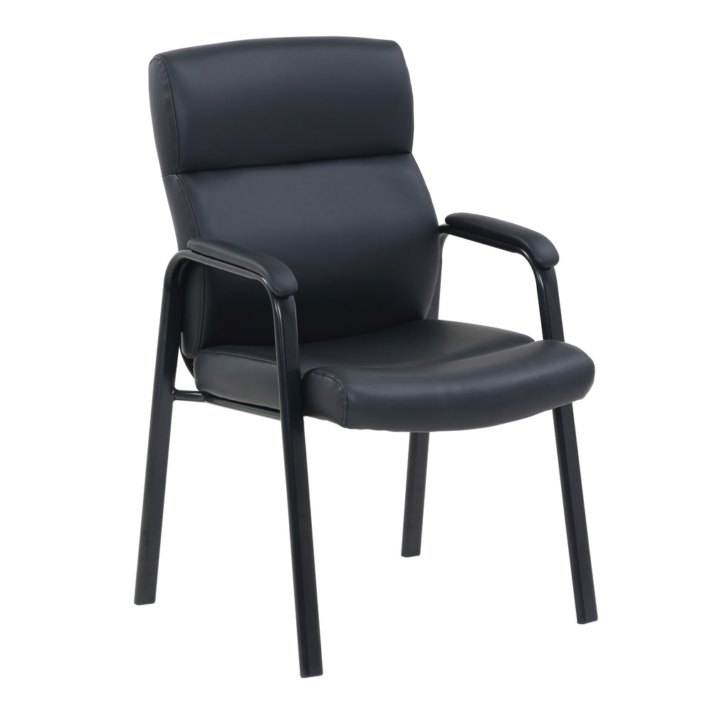 Image of Staples Bonded Leather Guest Chair - Black