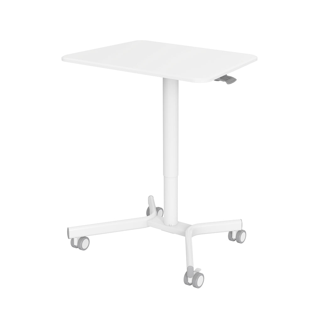 Image of ShoppingAll Airlift Pneumatic Height Adjustable Sit-Stand Laptop Desk Cart - White