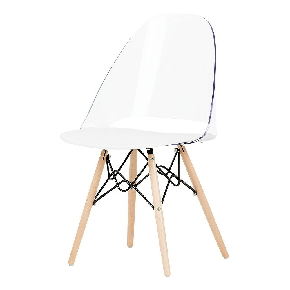 Image of South Shore Annexe Clear and White Eiffel Style Office Chair (100275)