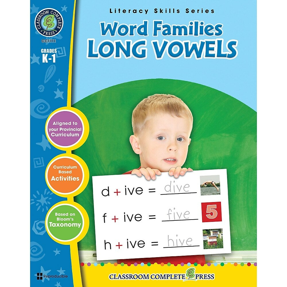 Image of eBook: Word Families - Long Vowels (PDF version - 1-User Download) - ISBN 978-1-55319-403-3 - Grade K - 1
