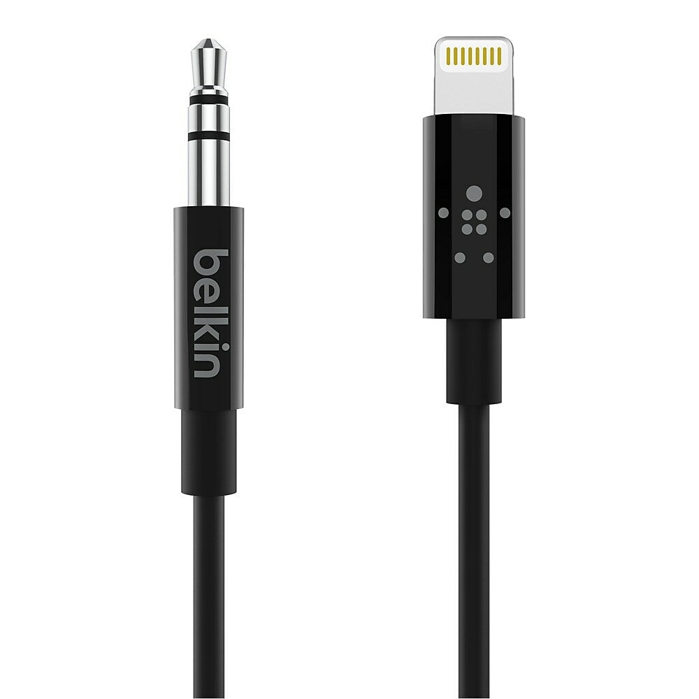 Image of Belkin 3.5 mm Audio Cable With Lightning Connector, Black