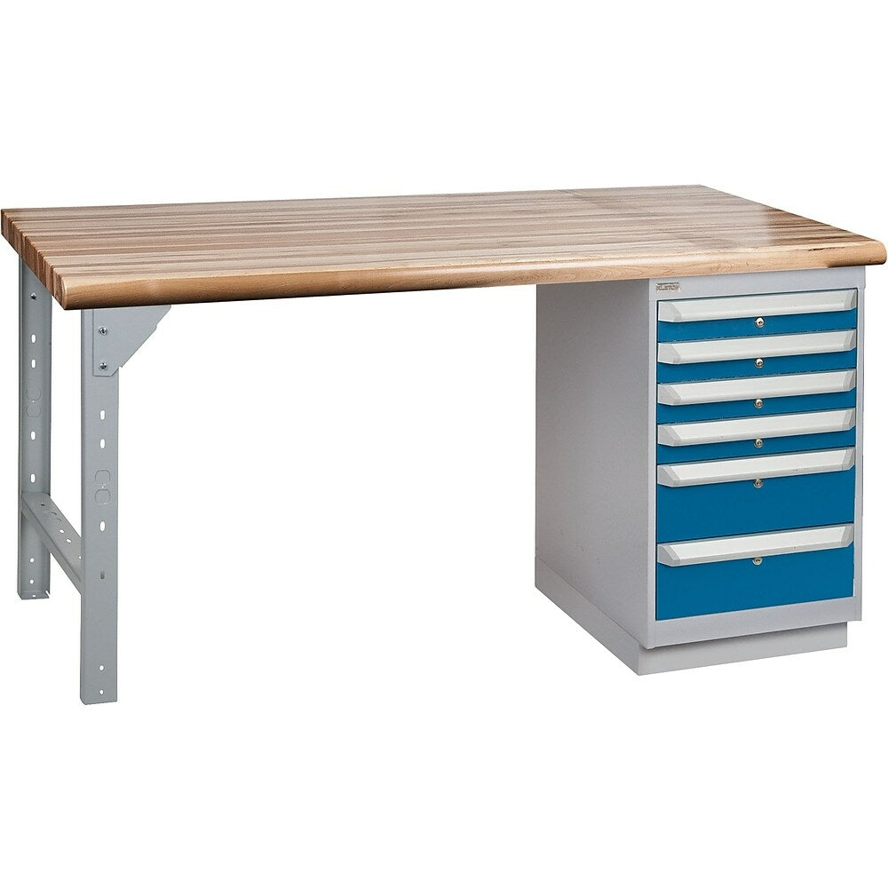 Image of Kleton Pre-Designed Workbenches - 2500 Lbs. Cap. - 72" W x 30" D - 34" H, Grey