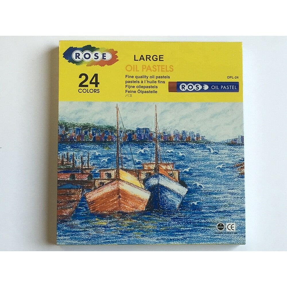 Image of Rose OPL24 Soft Oil Pastels, Jumbo Size, 24 Pastels/Case, 6 Pack