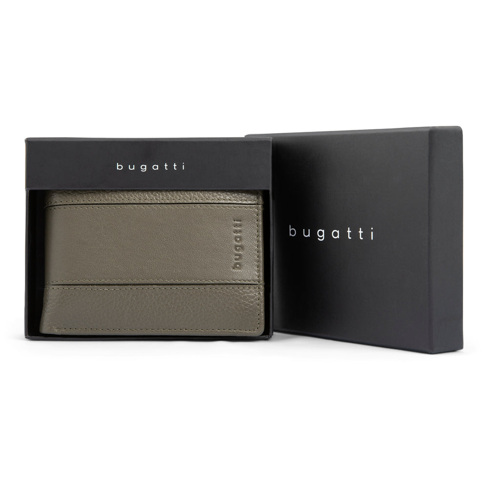 Image of Bugatti Opposites Attract - Flip-UP - Leather - Khaki (MWL2253BU-KHAKI), Green