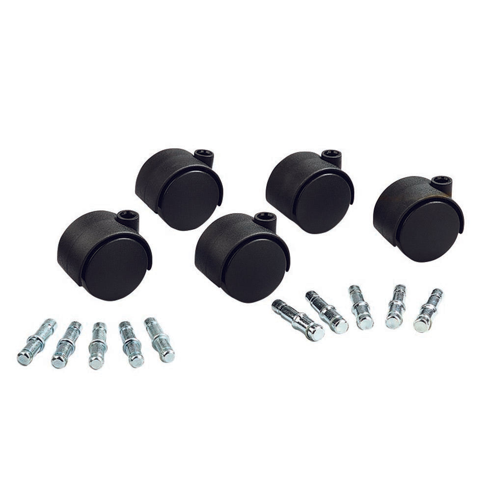 Image of Get It Movin' Replacement Carpet Casters - 5 Pack, Black
