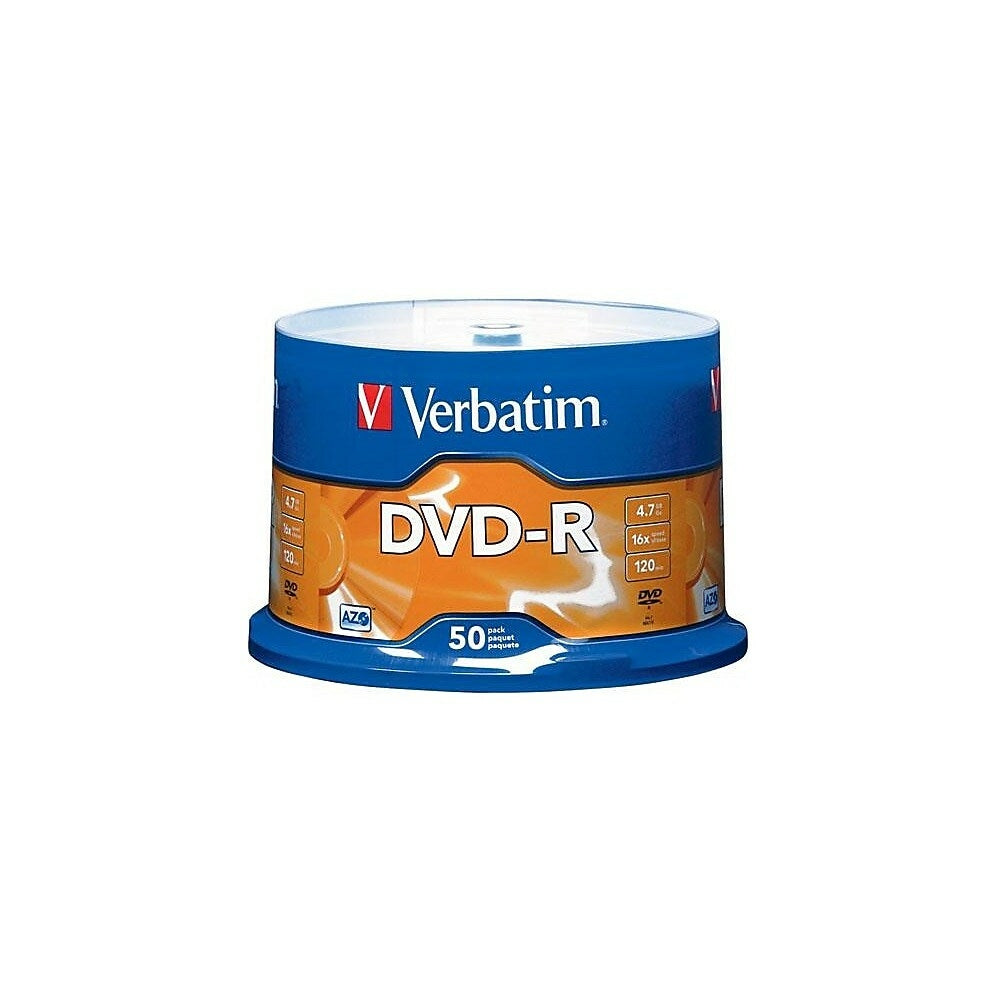 Image of Verbatim AZO DVD-R 4.7GB 16X with Branded Surface, 50 Pack