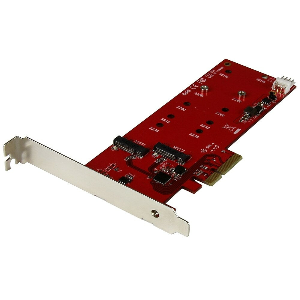 Image of StarTech 2x M.2 SSD Controller Card, PCIe