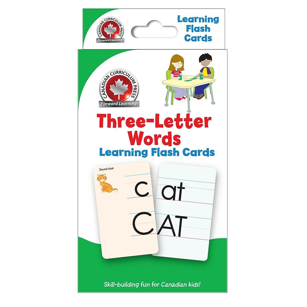 Image of Canadian Curriculum Press Learning Flash Cards, Three-Letter Words