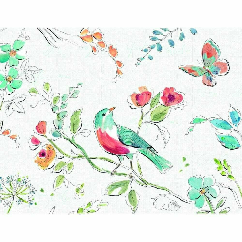 Image of JAM Paper 'Go Green' Blank Note Card Sets - 3 7/8" x 5" - Watercolor Bird - 16 Cards & Envelopes