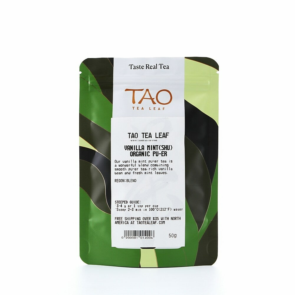 Image of Tao Tea Leaf Organic Vanilla Mint Pu-er - Loose Leaf - 50g