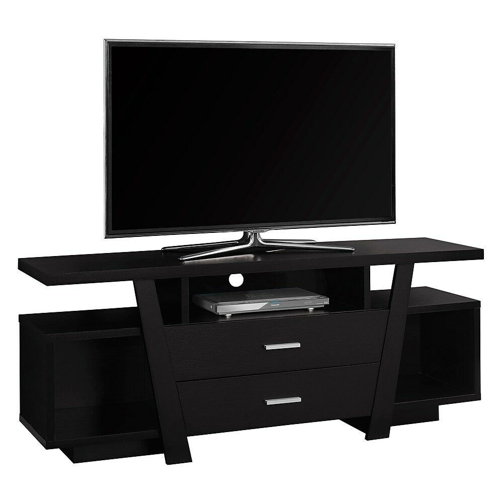 Image of Monarch Specialties - 2720 Tv Stand - 60 Inch - Console - Storage Drawers - Living Room - Bedroom - Laminate - Brown