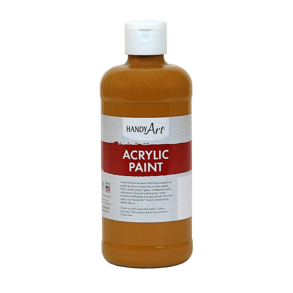 Image of Handy Art Student Acrylic Paint Raw Sienna 16oz, 3 Pack (RPC101093)