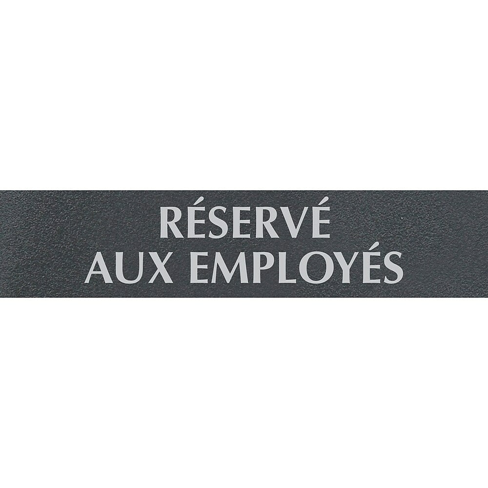 Image of Headline Sign Century Series "Employees Only" Sign, French (Reserve aux employes)