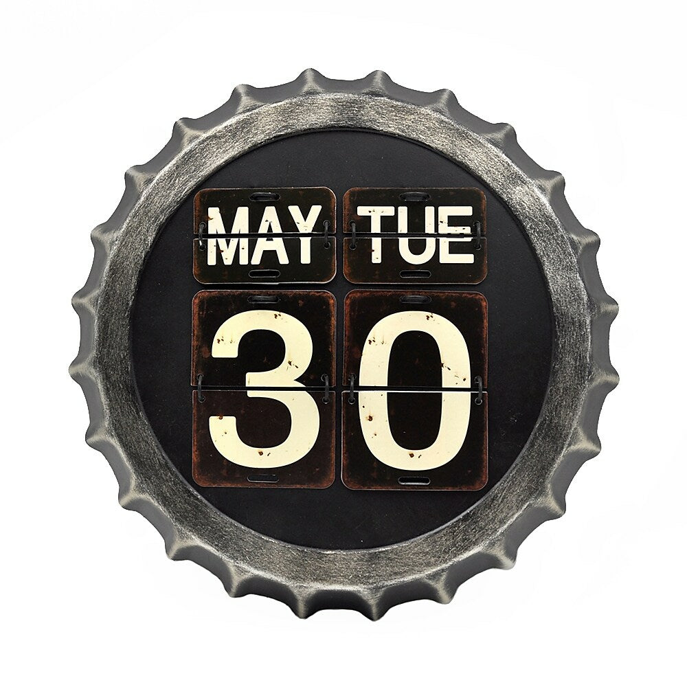 Image of Sign-A-Tology Beer Cap Vintage Calendar - Black - 14" Dia